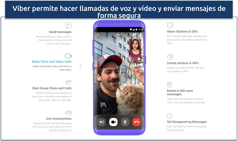 Screenshot of the Viber app's website
